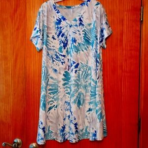 New w/oTags Blue and Gray Tie-dyed Tunic/Dress